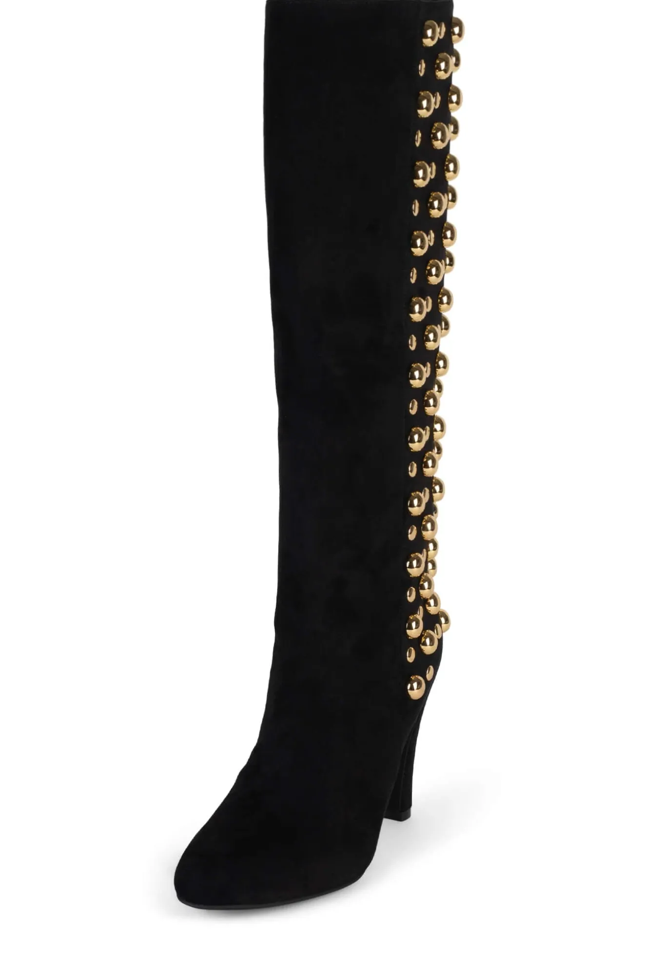 Cheap Jeffrey Campbell BIG-STUD Blacksuedegold