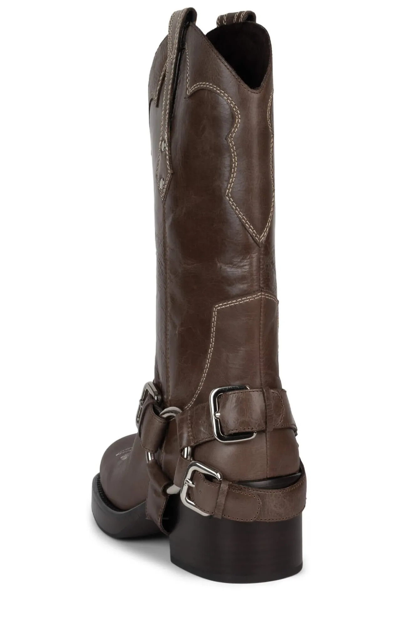 Best Jeffrey Campbell x FP x Understated Leather Motoboy Biker Boot Browndistressed
