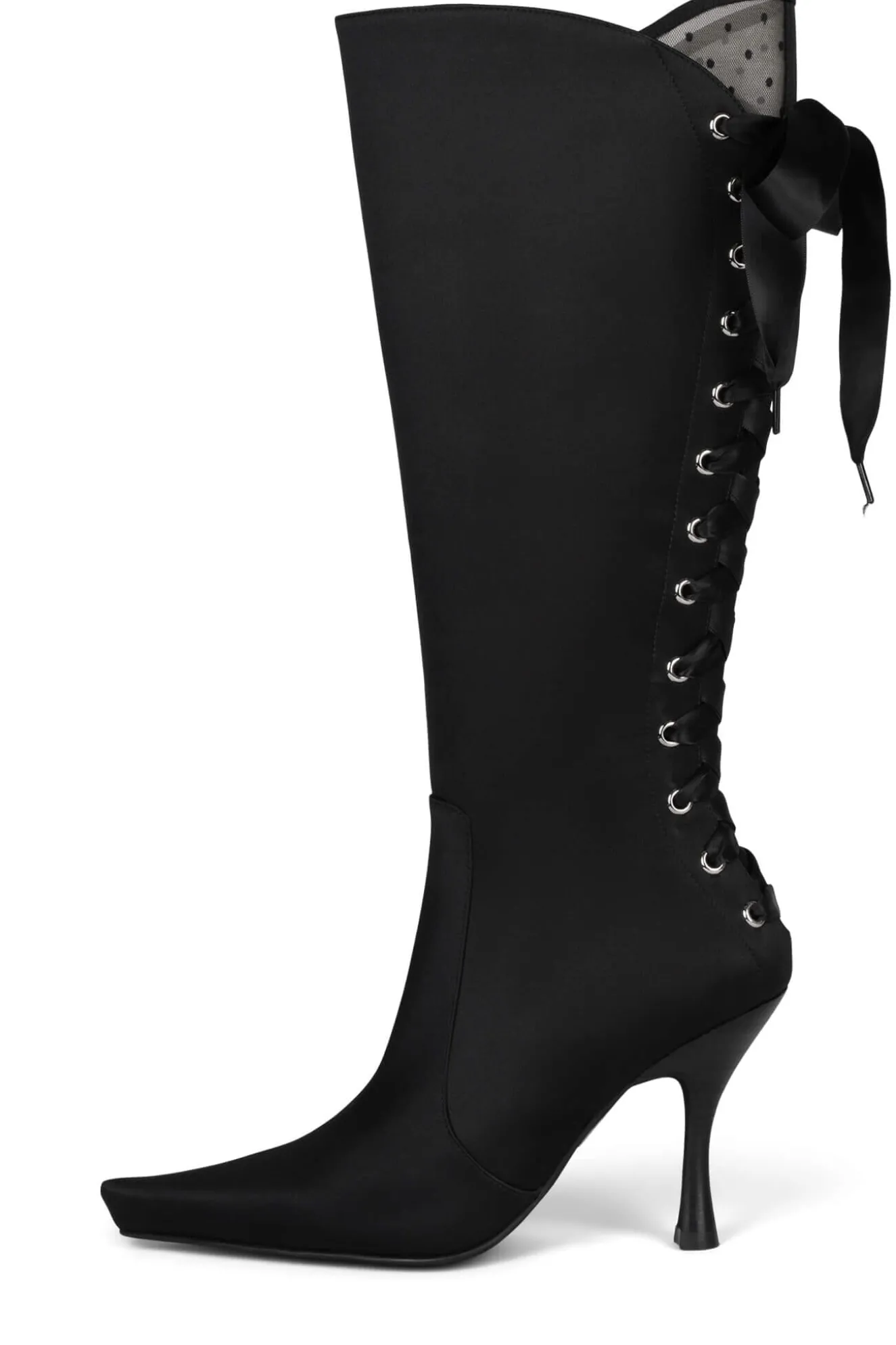 Cheap Jeffrey Campbell LEGGY Blacksatinblackdot