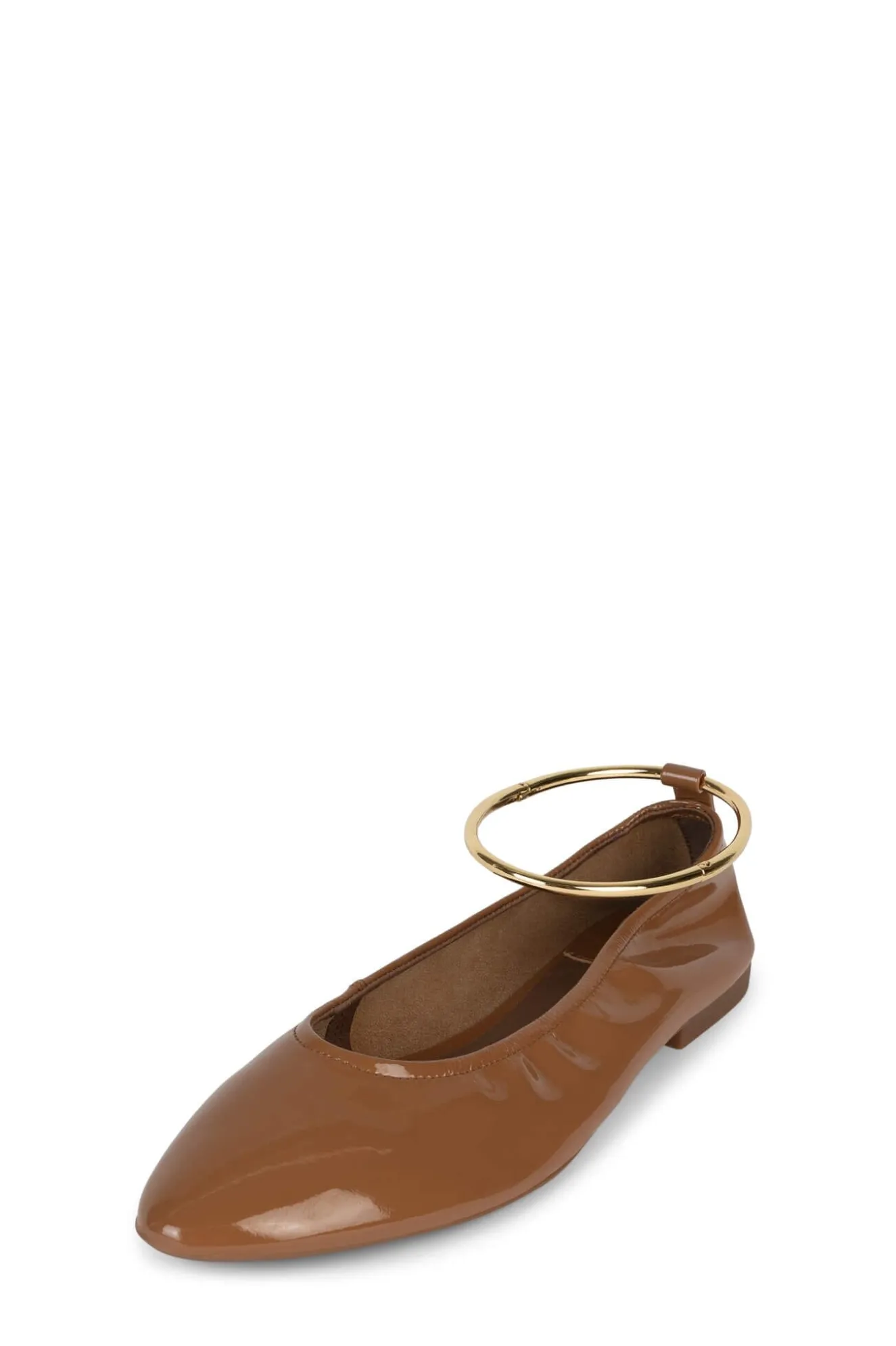 New Jeffrey Campbell TIPPY-MB Naturalcrinklepatentgold