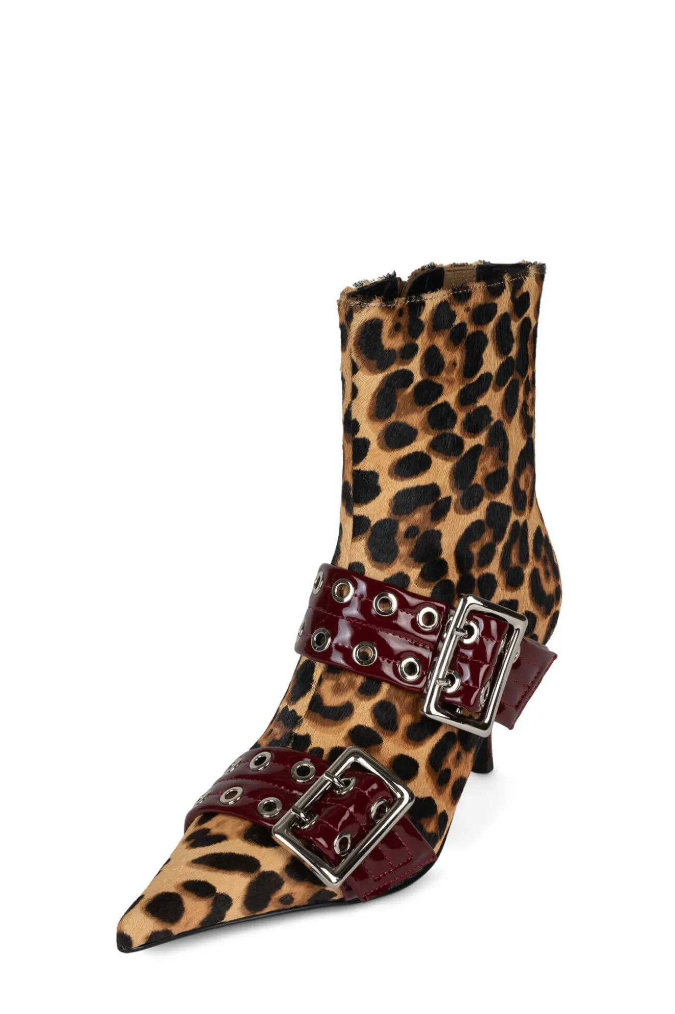 Outlet Jeffrey Campbell UP2DATE-F Beigecheetahwinepatentcombo
