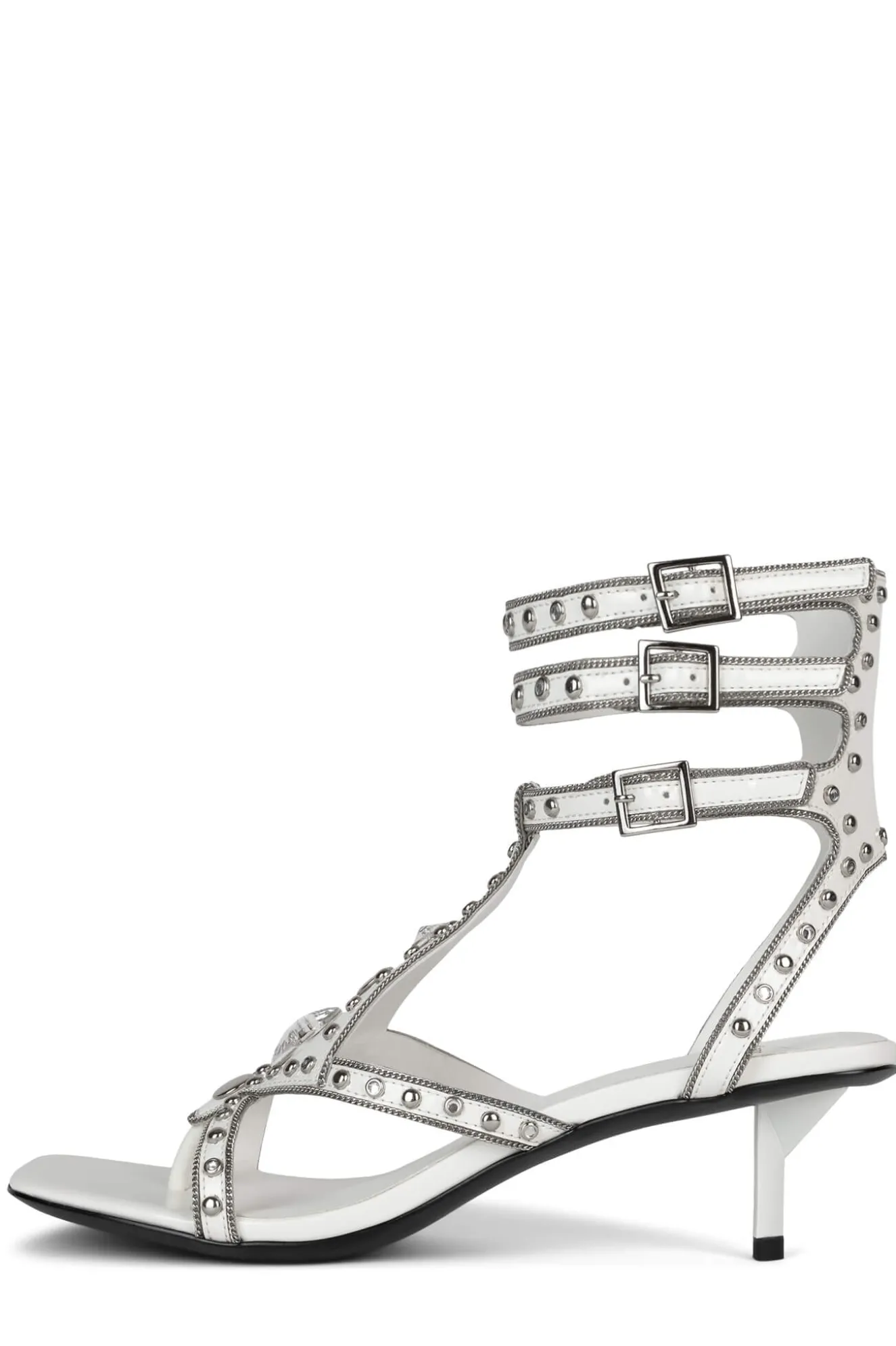 Shop Jeffrey Campbell VOGUING Whitepatentsilver