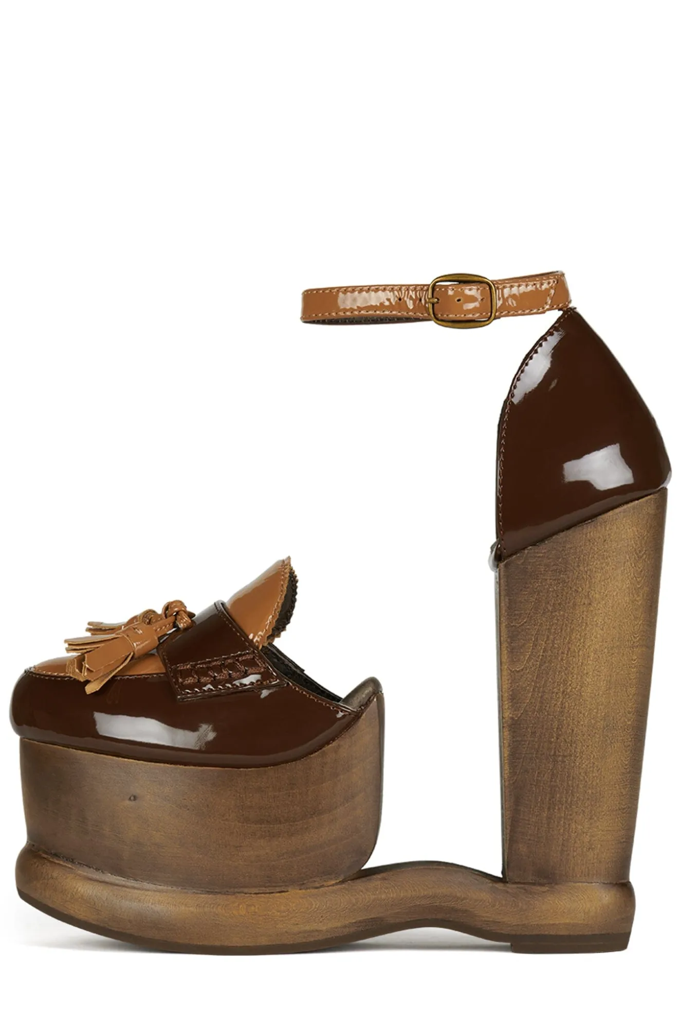 Sale Jeffrey Campbell WALTERS Brownpatenttanpatent